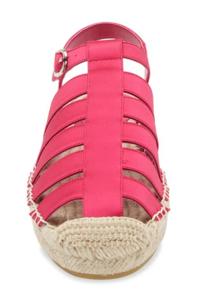 Jeffrey Campbell Tan Lines Espadrille Fisherman Sandal In Pink