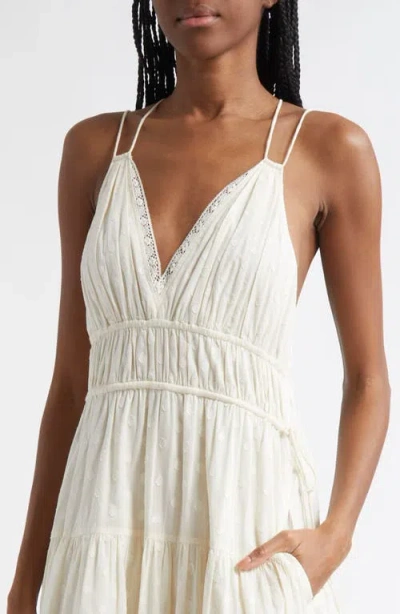 Ulla Johnson Freya Circle Jacquard Tiered Cotton Dress In Pristine