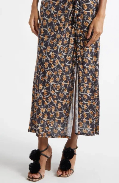 Ulla Johnson Elise Floral Print Ruffle Sleeveless Maxi Dress In Multi