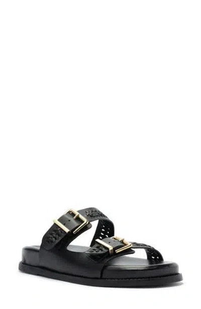 Schutz Blake Two-strap Platform Sandal In Black