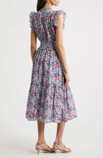 Rails Garden Floral Print Midi Dress In Multi