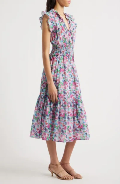 Rails Garden Floral Print Midi Dress In Multi