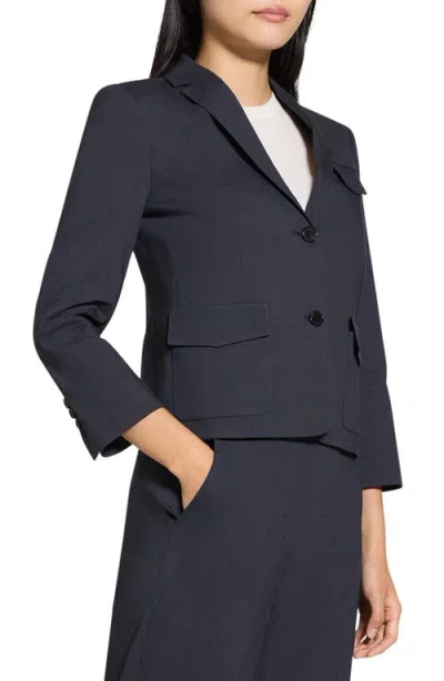 Theory Shrunken Blazer In Good Linen In Concord