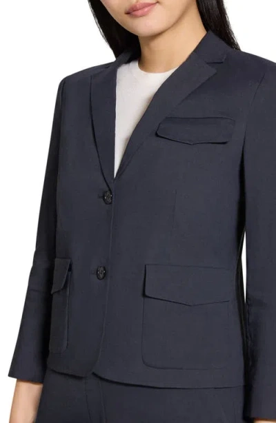 Theory Shrunken Blazer In Good Linen In Concord