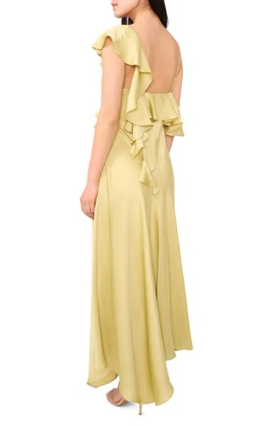 Parker Women's The Bridgette Ruffle-trim Asymmetric-hem Dress In Green