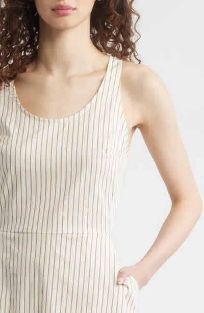 Wyeth Striped Sleeveless Sundress With Pockets In Neutral