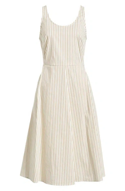 Wyeth Striped Sleeveless Sundress With Pockets In Neutral