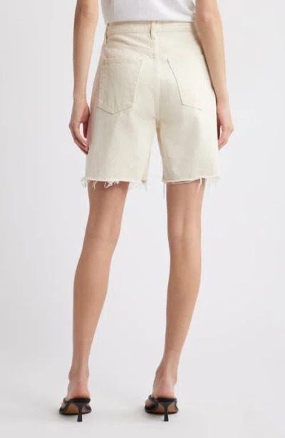 Frame The Timeless Cutoff Denim Shorts In Neutral