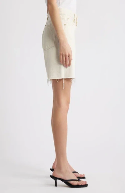 Frame The Timeless Cutoff Denim Shorts In Neutral
