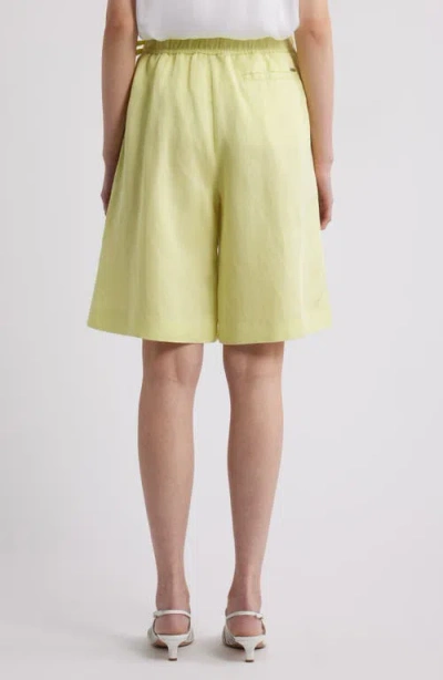 Hugo Boss Boss Tilena Pleated Belted Shorts In Green