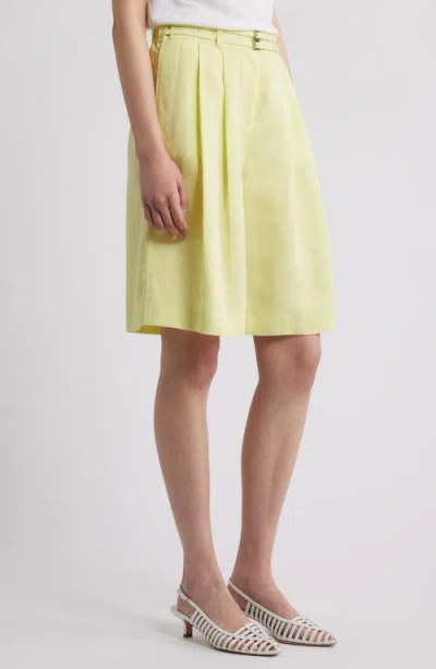 Hugo Boss Boss Tilena Pleated Belted Shorts In Green