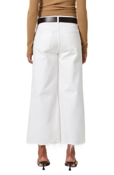 Citizen Of Humanity Citizens Of Humanity Lyra Raw Hem High Waist Crop Wide Leg Jeans In Soft White