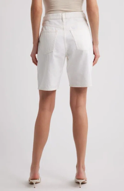 Frame Youth Denim Shorts Dropped Hem In Blue