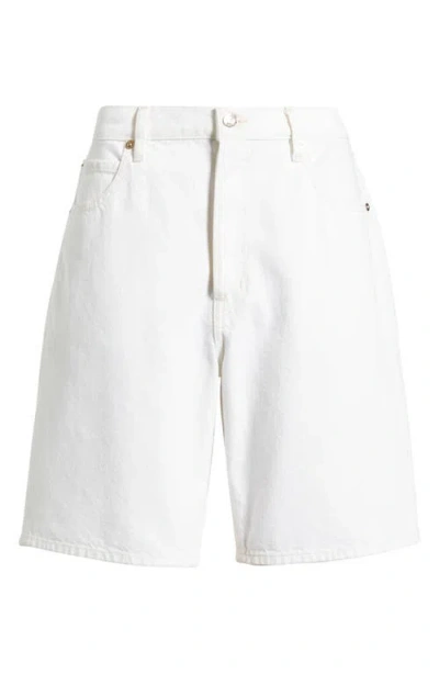 Frame Youth Denim Shorts Dropped Hem In Blue