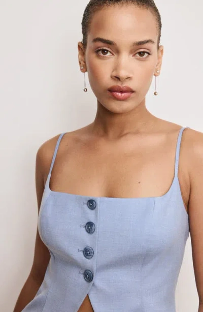 Good American Twill Suiting Vest Top