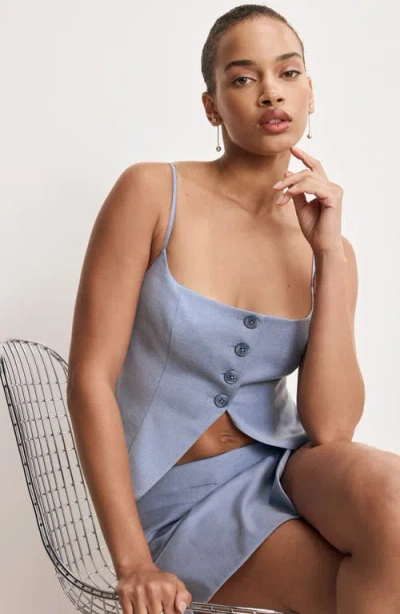 Good American Twill Suiting Vest Top