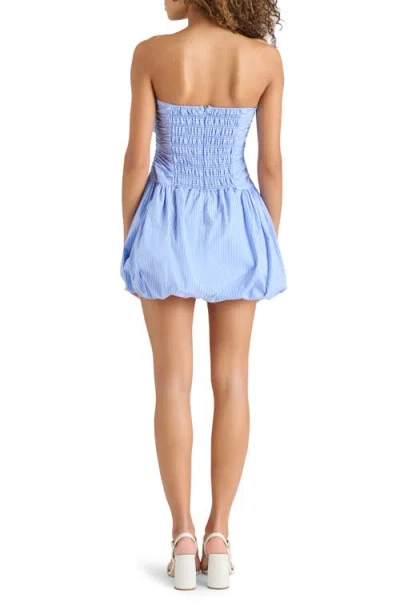 Steve Madden Gigi Bubble Hem Poplin Mini Dress In Blue