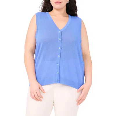 Halogen ® Sleeveless Button-up Sweater In Blue