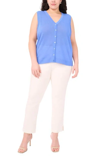 Halogen ® Sleeveless Button-up Sweater In Blue