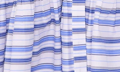 Halogen ® Tie Front Stripe Cotton Blend Midi Sundress In White