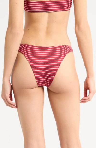 Pacsun Emily Stripe High Leg Scoop Bikini Bottoms