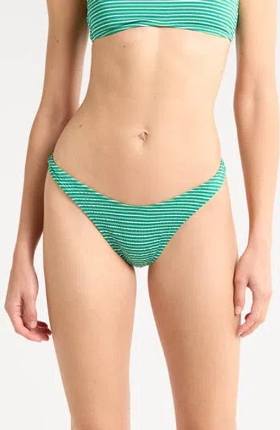 Pacsun Emily Stripe High Leg Scoop Bikini Bottoms