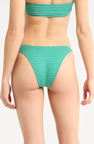 Pacsun Emily Stripe High Leg Scoop Bikini Bottoms