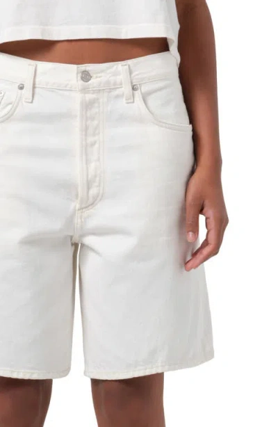 Agolde Indra Denim Shorts In White