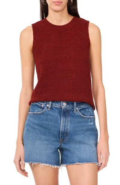 Vince Camuto Crewneck Sweater Tank In Brown