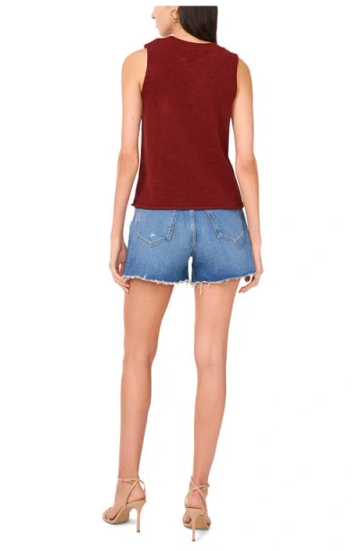 Vince Camuto Crewneck Sweater Tank In Brown