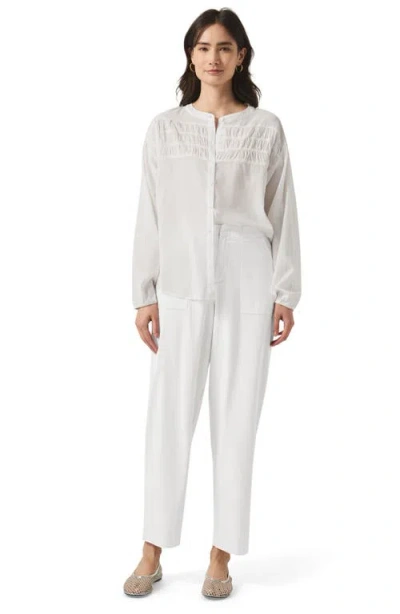 Splendid Gianna Drawstring Straight Leg Pants In White