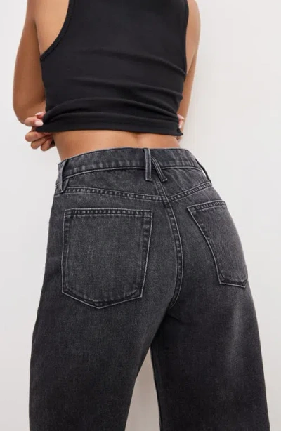 Good American Good Extreme Barrel Shorts In Gray