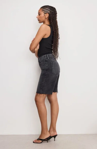 Good American Good Extreme Barrel Shorts In Gray
