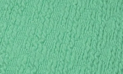 Sanctuary Vacation Textured Tie Front Button-up Tank In Green