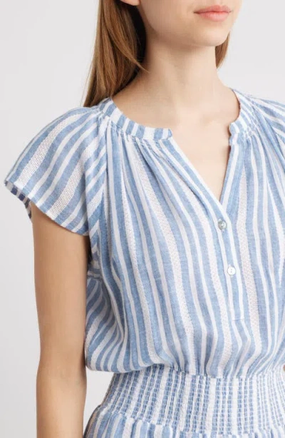 Rails Augustine Stripe Linen Blend Dress In Multi
