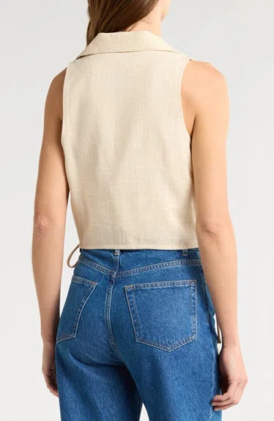 1.state Wrap Front Collar Top In Brown