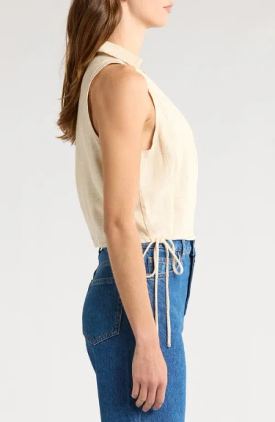 1.state Wrap Front Collar Top In Brown