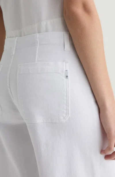 Ag Stella Drawstring Wide Leg Jeans In White