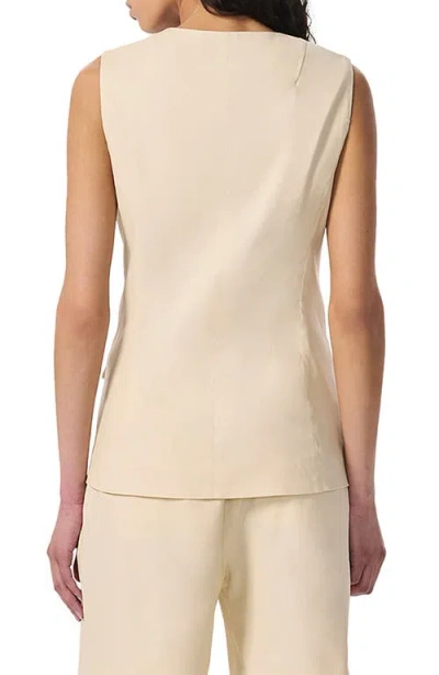 Rag & Bone Womens Lttan Slade Flap-pocket Linen-blend Vest In Brown