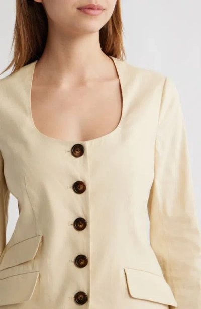 Rag & Bone Roslyn Linen Blazer Lttan In Neutral