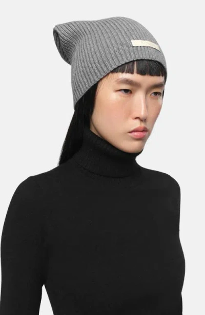 Apparis Logo-patch Ribbed-knit Beanie In Blue