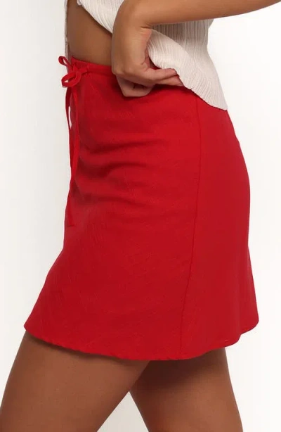 Petal And Pup Petal & Pup Sonni Cotton Drawstring Miniskirt In Purple