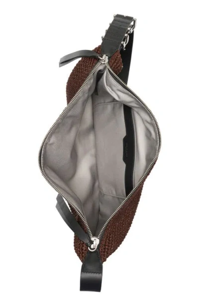Rag & Bone Medium Mercer Woven Straw Hobo Bag In Brown