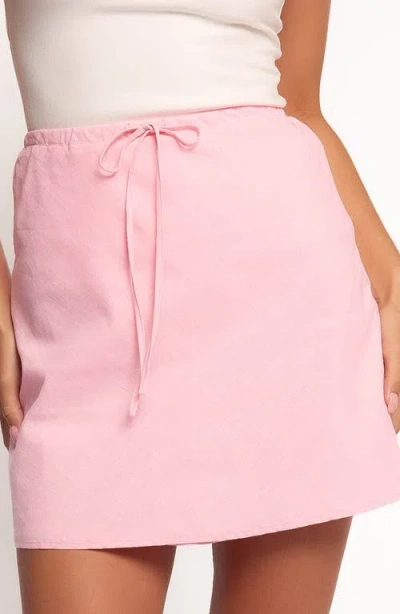Petal And Pup Petal & Pup Sonni Cotton Drawstring Miniskirt In Pink