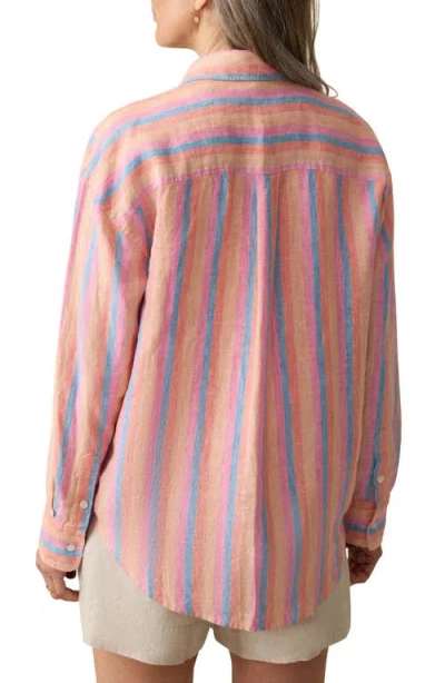 Faherty Laguna Linen Relaxed Shirt In Multi