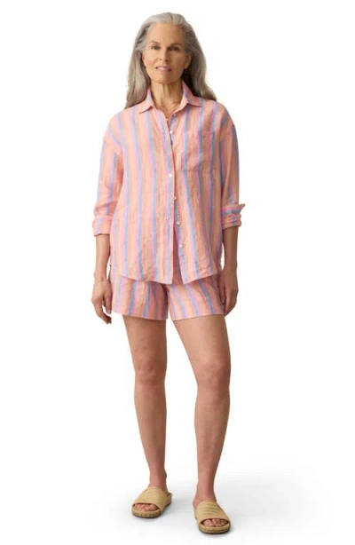 Faherty Laguna Linen Relaxed Shirt In Multi