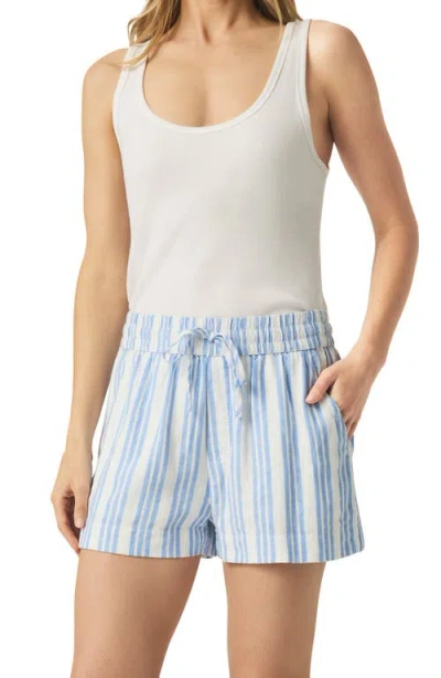 Splendid Campside Stripe Short In Steel Blue Stripe In Blue