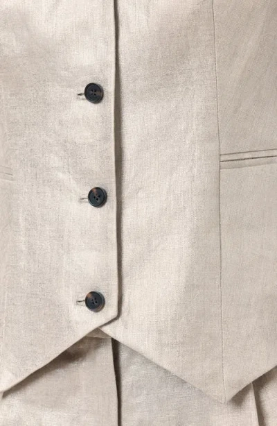 Allsaints Averie Relaxed Fit Vest In Silver Grey