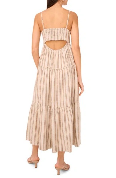 1.state Square Neck Tiered Dress In Neutral