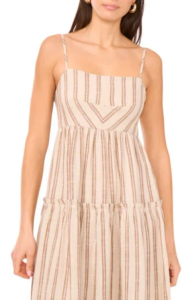 1.state Square Neck Tiered Dress In Neutral